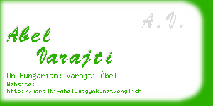 abel varajti business card